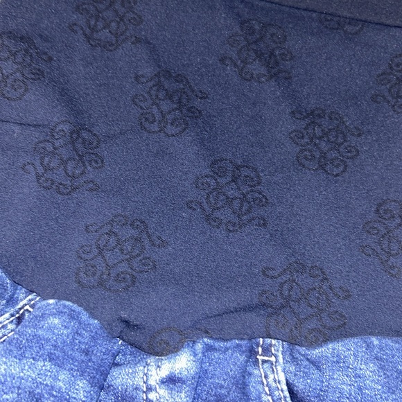 Jessica Simpson maternity distressed cropped 5 pocket jeans high belly waistband - Picture 2 of 5